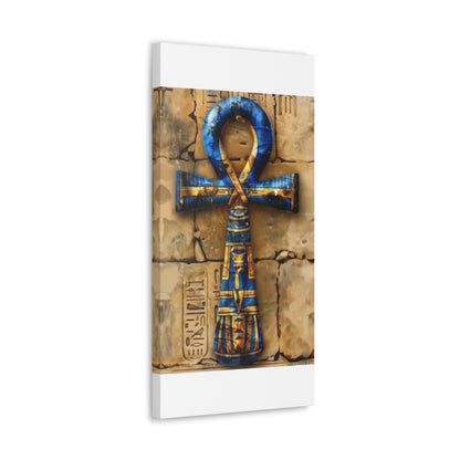 Ankh (Blue) Art Canvas | Symbol of Life and Eternity