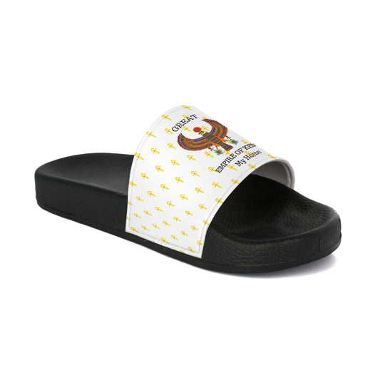 Women's Slide Sandals- Great Empire of Kemet Branded | Bold Style, Comfort, and Heritage