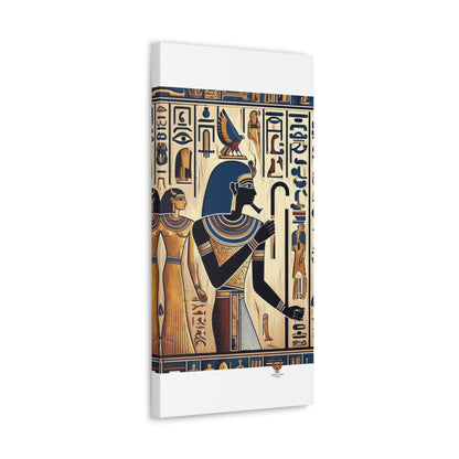 Kemet Art Bleu & Red Canvas | Vibrant Colors, Timeless Heritage