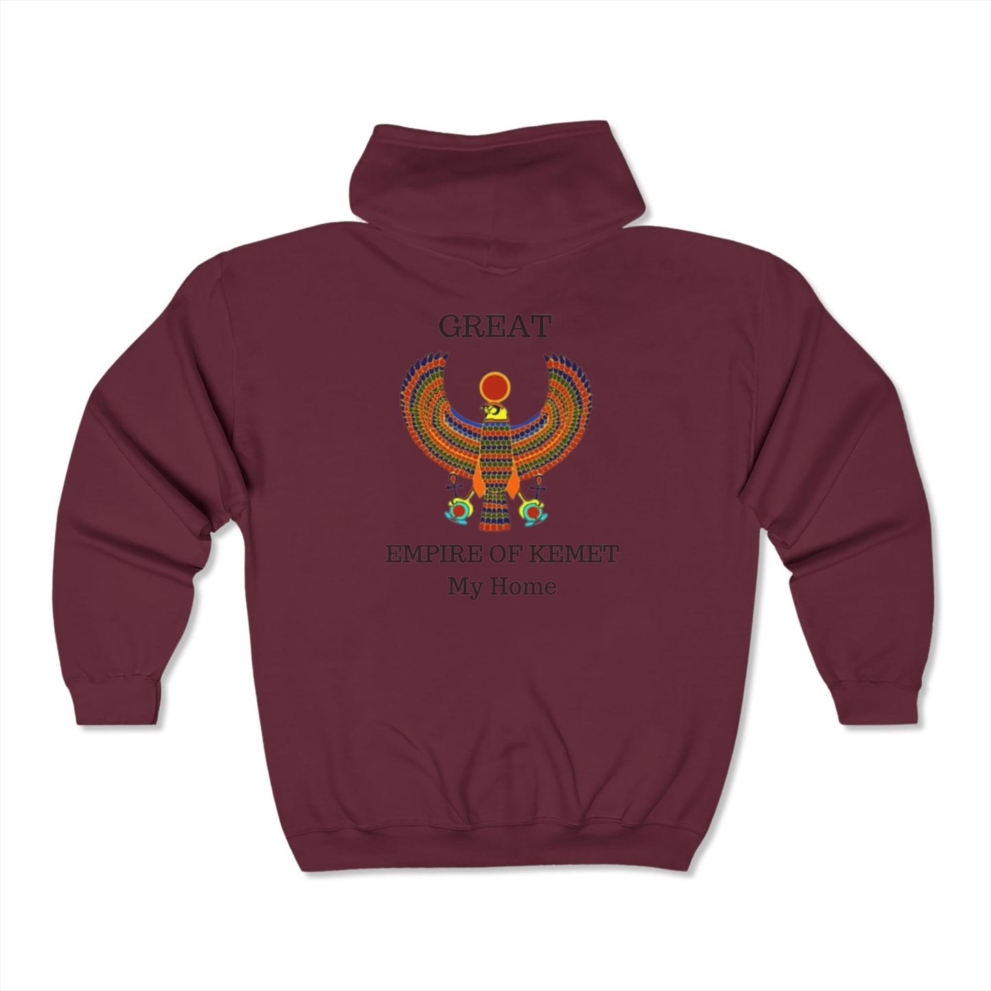 Sweat-shirt à capuche zippé unisexe Heavy Blend™ – Marque Great Empire of Kemet | Style audacieux, confort et héritage
