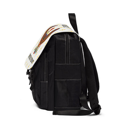 White Shoulder Backpack - Great Empire of Kemet Branded | Bold Style, Comfort, and Heritage