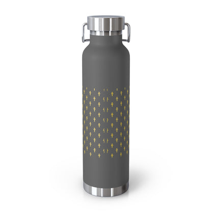 Copper water Bottle, 22oz  - Great Empire of Kemet Branded | Bold Style, Comfort, and Heritage