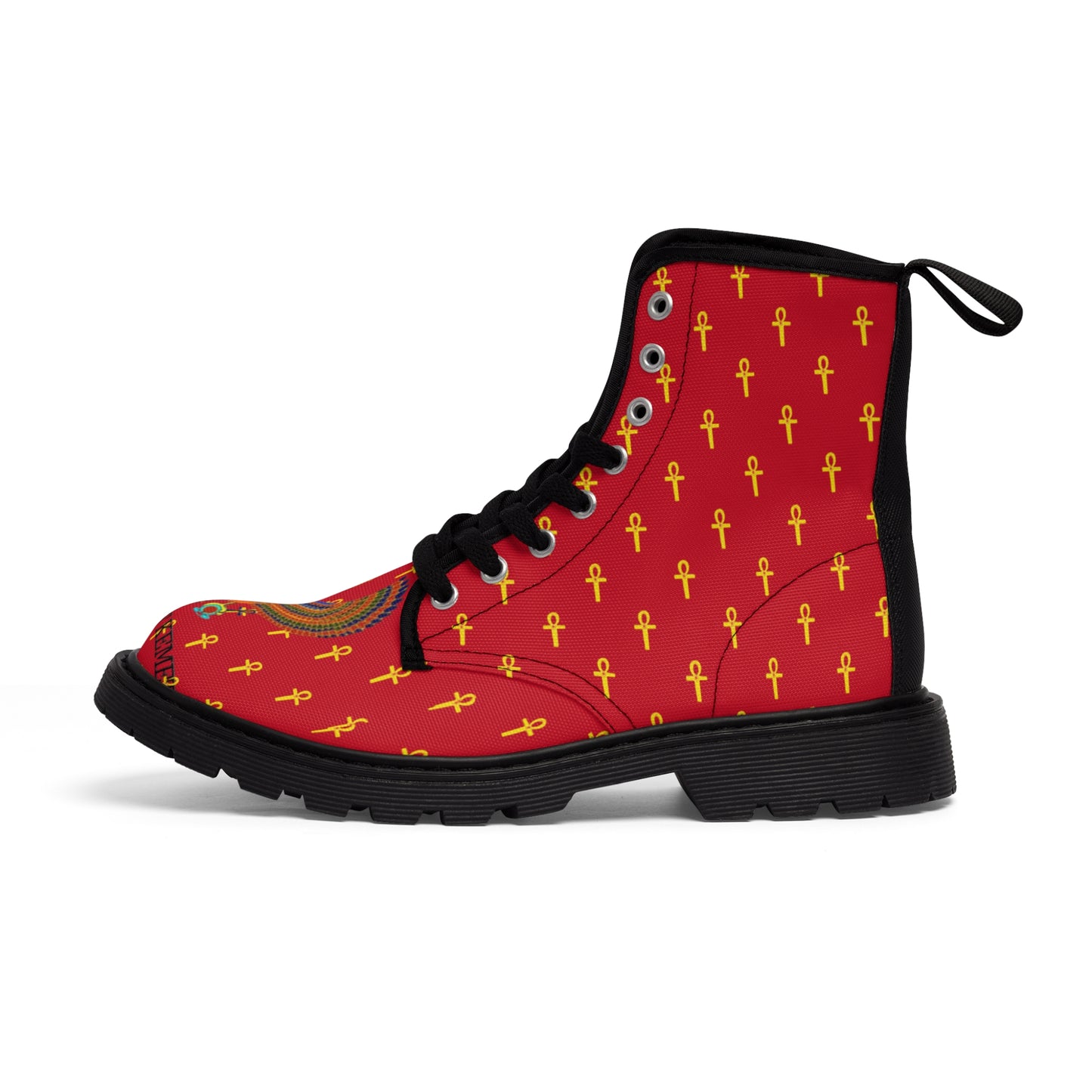 Women's Canvas Boots - Great Empire of Kemet Branded | Bold Style, Comfort, and Heritage