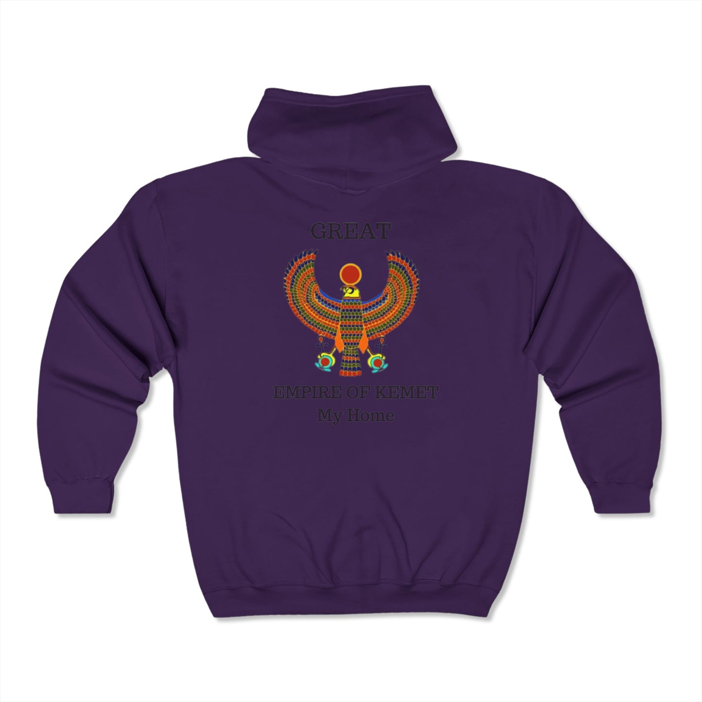 Sweat-shirt à capuche zippé unisexe Heavy Blend™ – Marque Great Empire of Kemet | Style audacieux, confort et héritage