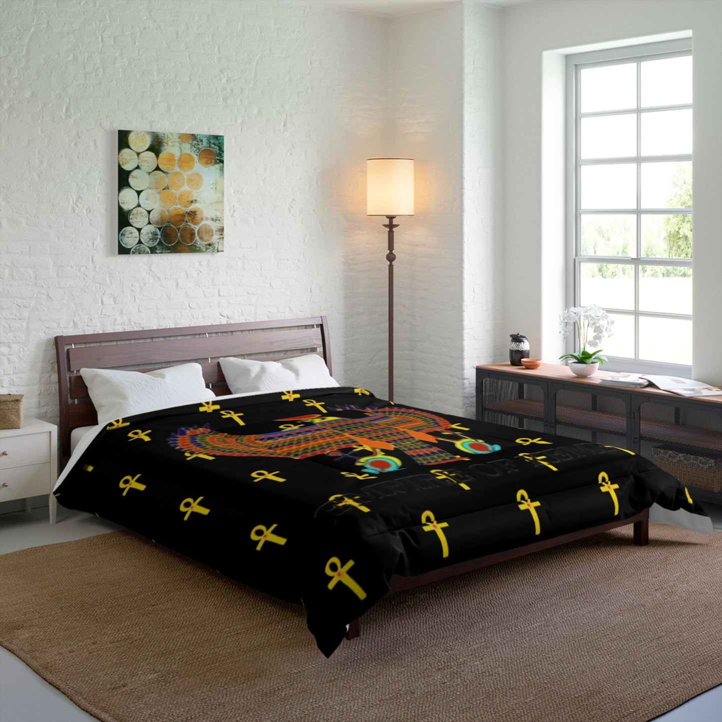 Black Comforter - Great Empire of Kemet Branded | Bold Style, Comfort, and Heritage