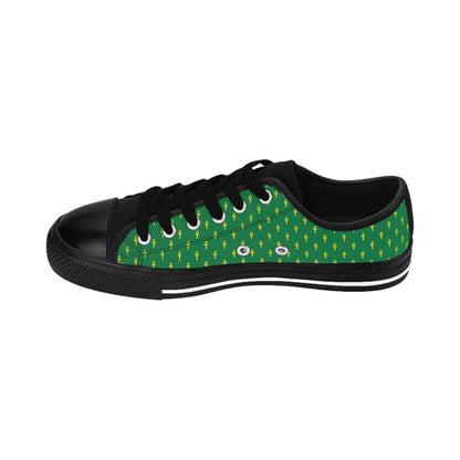 Green Men's Sneakers - Great Empire of Kemet Branded | Bold Style, Comfort, and Heritage