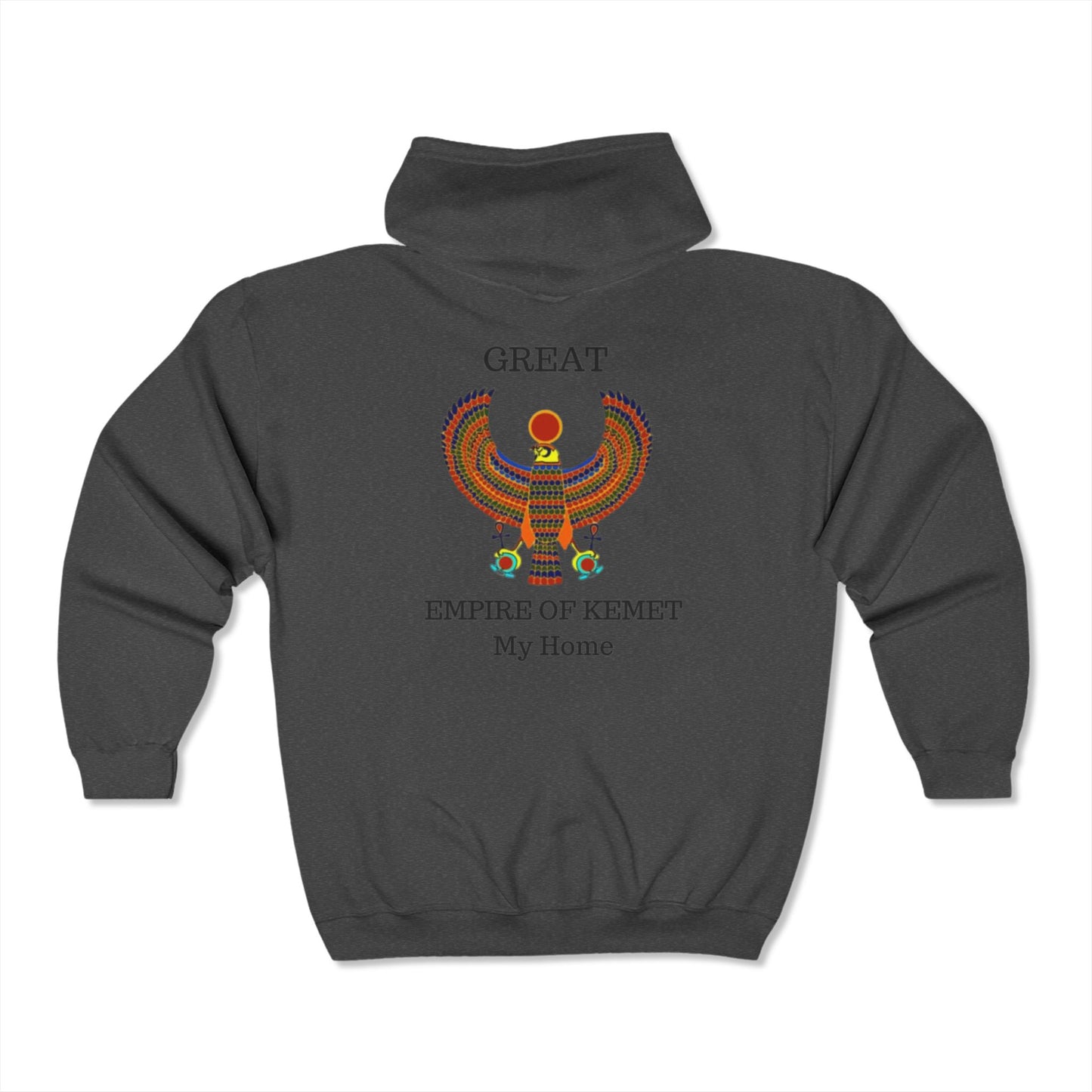 Sweat-shirt à capuche zippé unisexe Heavy Blend™ – Marque Great Empire of Kemet | Style audacieux, confort et héritage