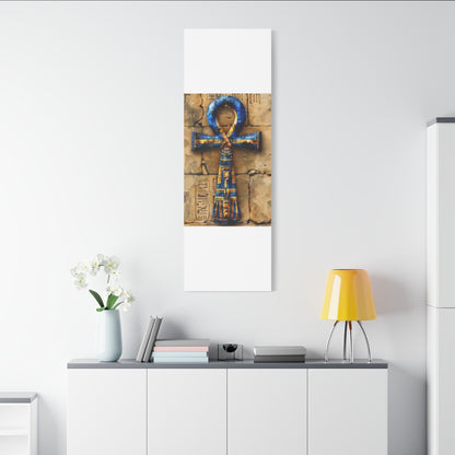 Ankh (Blue) Art Canvas | Symbol of Life and Eternity