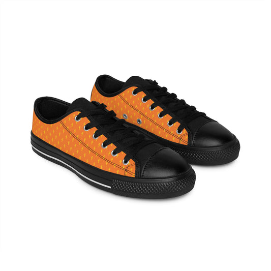 Orange Men's Sneakers - Great Empire of Kemet Branded | Bold Style, Comfort, and Heritage