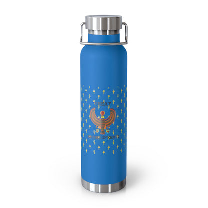 Copper water Bottle, 22oz  - Great Empire of Kemet Branded | Bold Style, Comfort, and Heritage