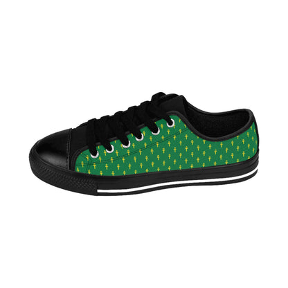 Green Men's Sneakers - Great Empire of Kemet Branded | Bold Style, Comfort, and Heritage