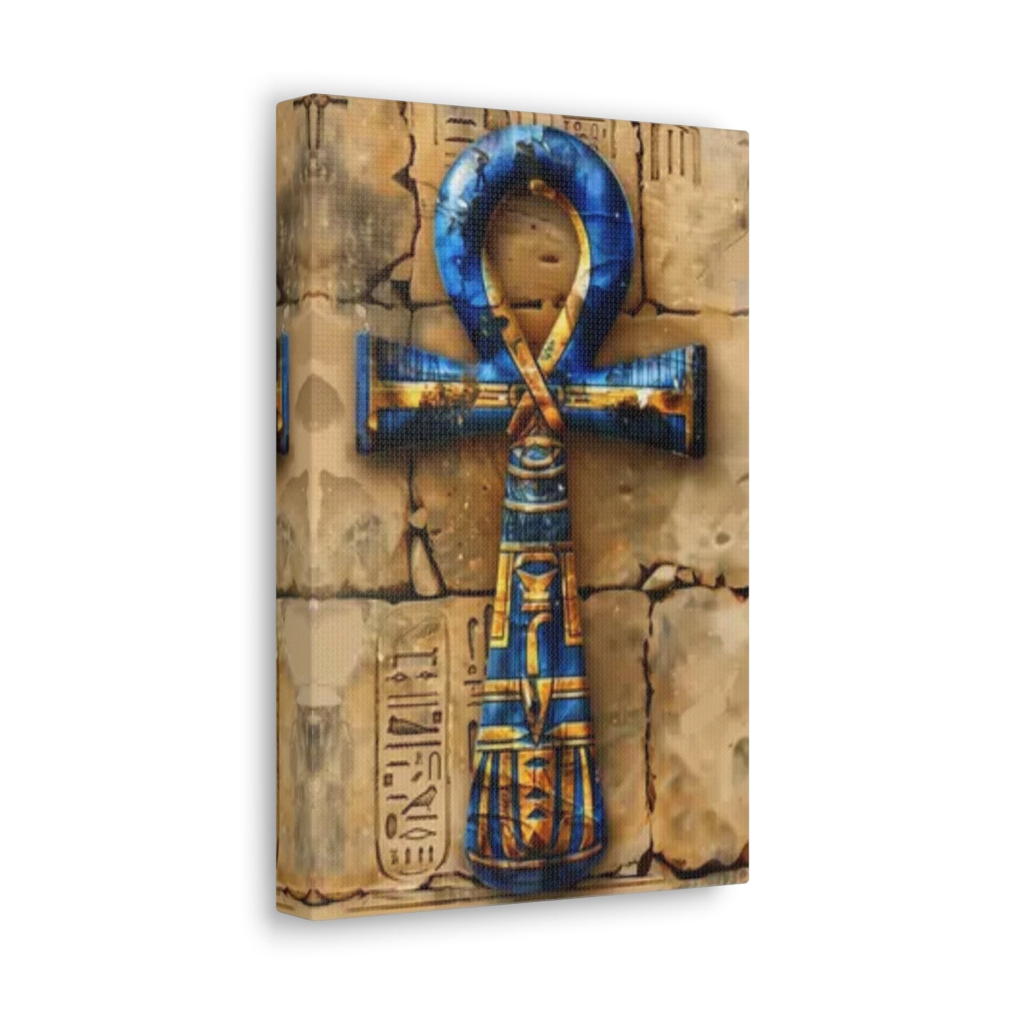 Ankh (Blue) Art Canvas | Symbol of Life and Eternity