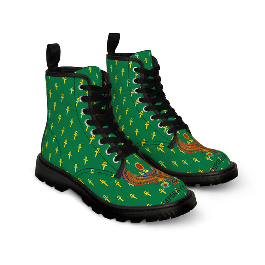 Women's Canvas Boots - Great Empire of Kemet Branded | Bold Style, Comfort, and Heritage