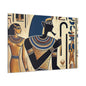 Kemet Art Bleu & Red Canvas | Vibrant Colors, Timeless Heritage