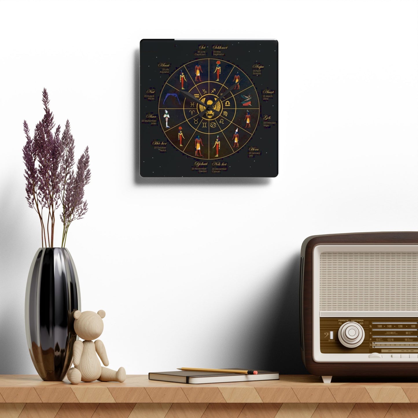 Kemet Afrikan Royal Calendar Wall Clock