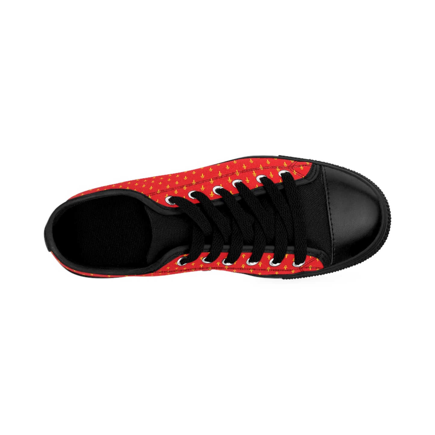 Red Men's Sneakers - Great Empire of Kemet Branded | Bold Style, Comfort, and Heritage