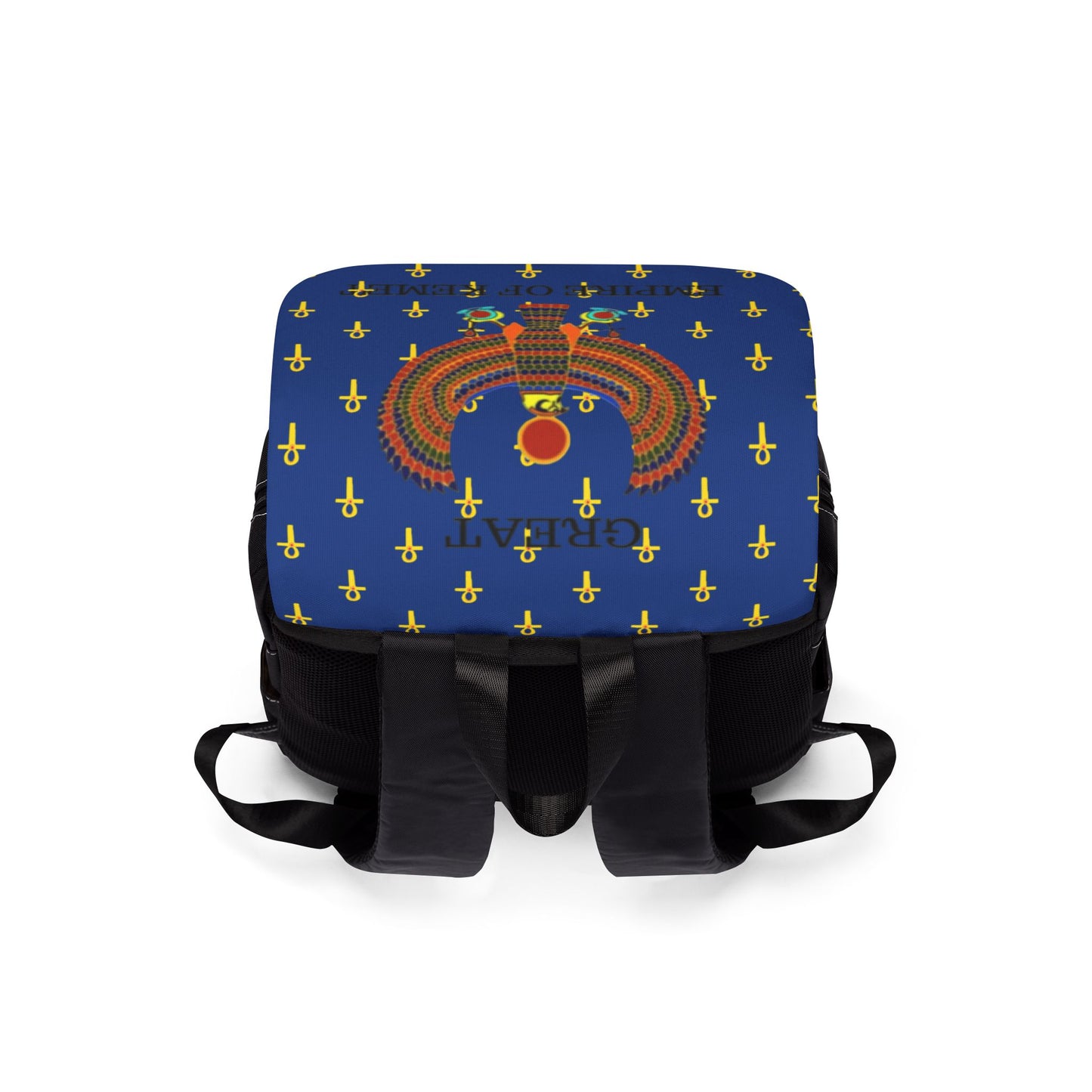 Bleu Shoulder Backpack - Great Empire of Kemet Branded | Bold Style, Comfort, and Heritage