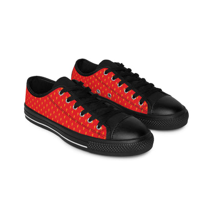 Red Men's Sneakers - Great Empire of Kemet Branded | Bold Style, Comfort, and Heritage