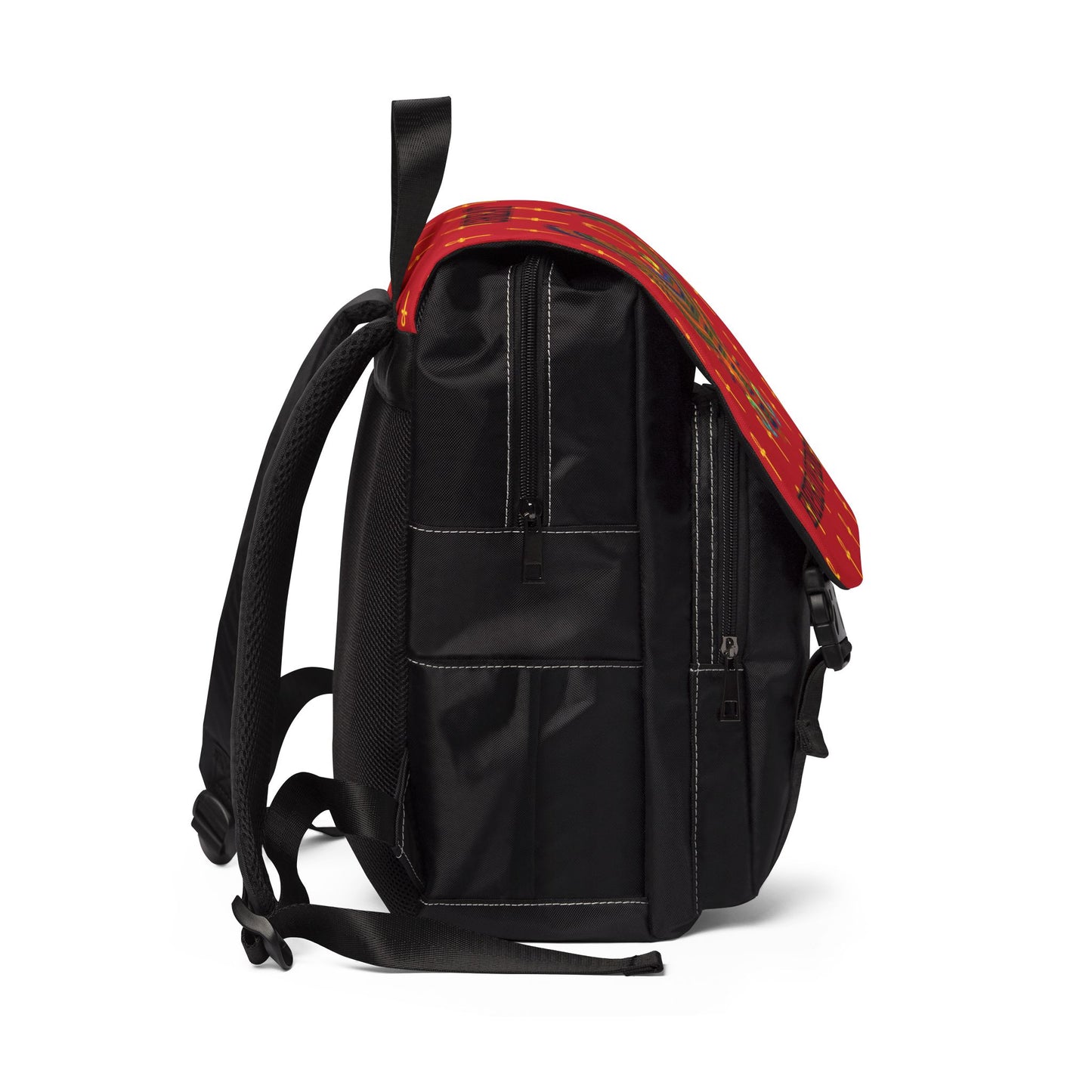 Red Shoulder Backpack - Great Empire of Kemet Branded | Bold Style, Comfort, and Heritage