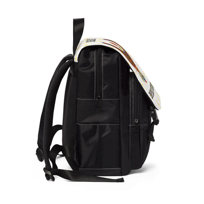 White Shoulder Backpack - Great Empire of Kemet Branded | Bold Style, Comfort, and Heritage