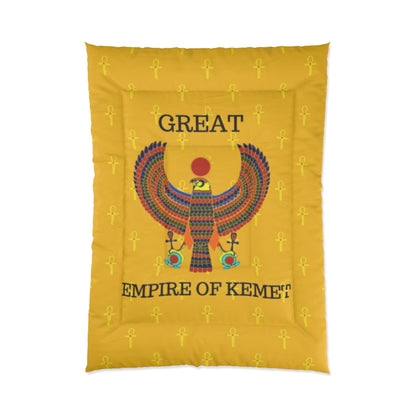 Yellow Comforter Great Empire of Kemet branded