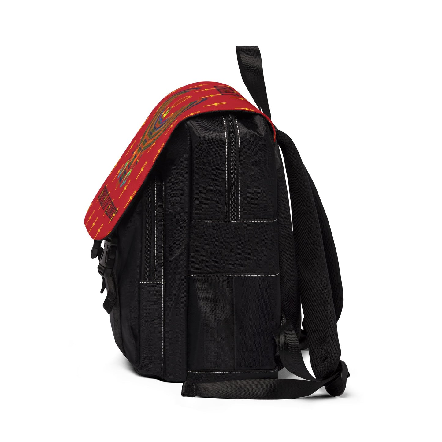 Red Shoulder Backpack - Great Empire of Kemet Branded | Bold Style, Comfort, and Heritage