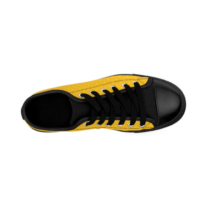 Yellow Men's Sneakers- Great Empire of Kemet Branded | Bold Style, Comfort, and Heritage