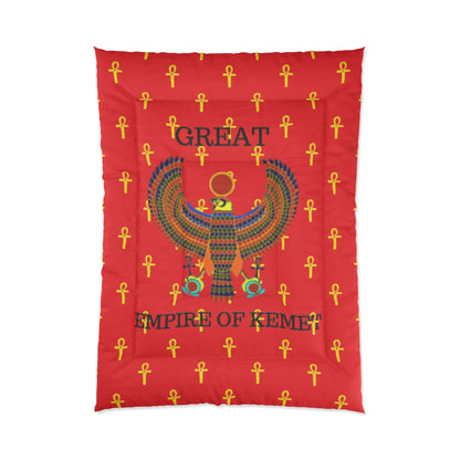 Red Comforter - Great Empire of Kemet Branded | Bold Style, Comfort, and Heritage