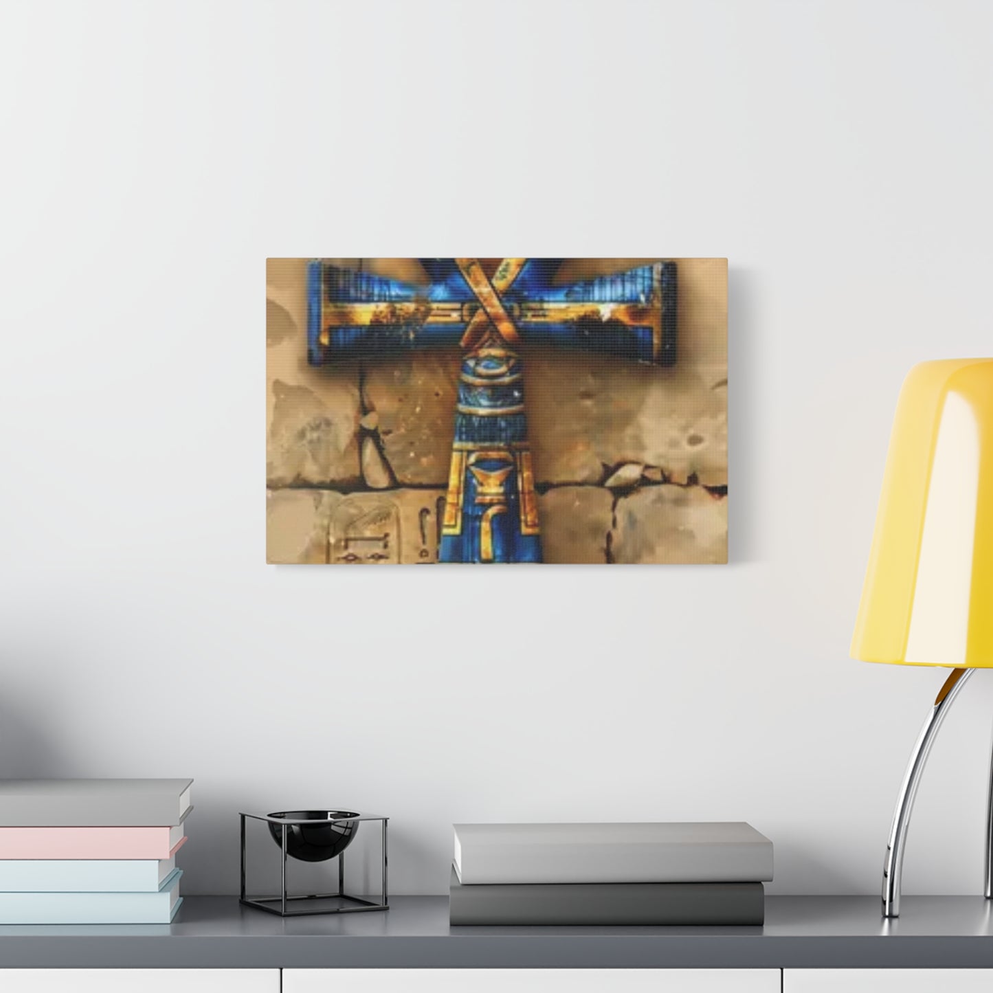 Ankh (Blue) Art Canvas | Symbol of Life and Eternity