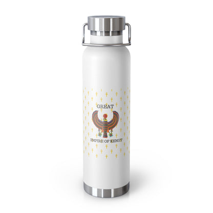 Copper water Bottle, 22oz  - Great Empire of Kemet Branded | Bold Style, Comfort, and Heritage