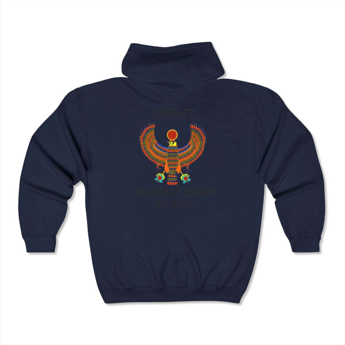 Sweat-shirt à capuche zippé unisexe Heavy Blend™ – Marque Great Empire of Kemet | Style audacieux, confort et héritage