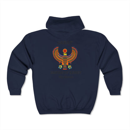 Sweat-shirt à capuche zippé unisexe Heavy Blend™ – Marque Great Empire of Kemet | Style audacieux, confort et héritage