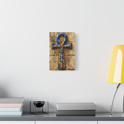 Ankh (Blue) Art Canvas | Symbol of Life and Eternity