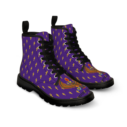 Women's Canvas Boots - Great Empire of Kemet Branded | Bold Style, Comfort, and Heritage