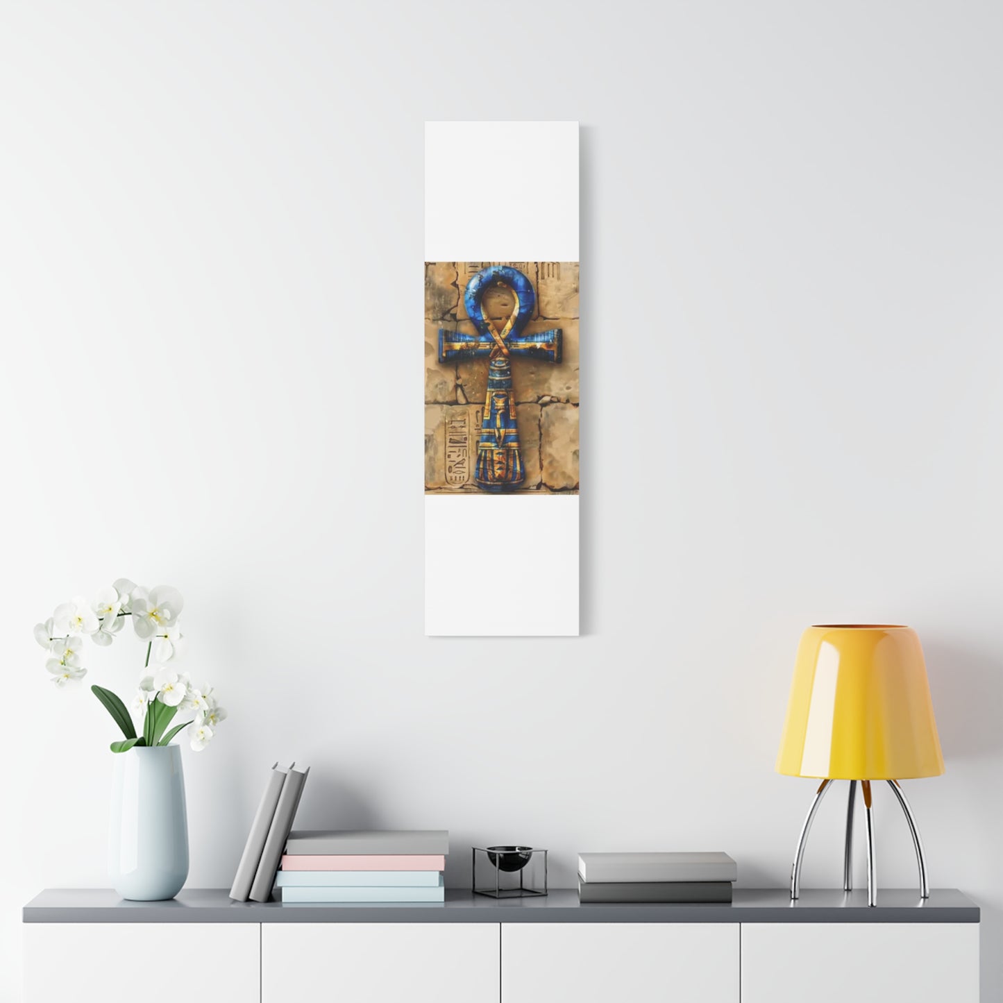 Ankh (Blue) Art Canvas | Symbol of Life and Eternity