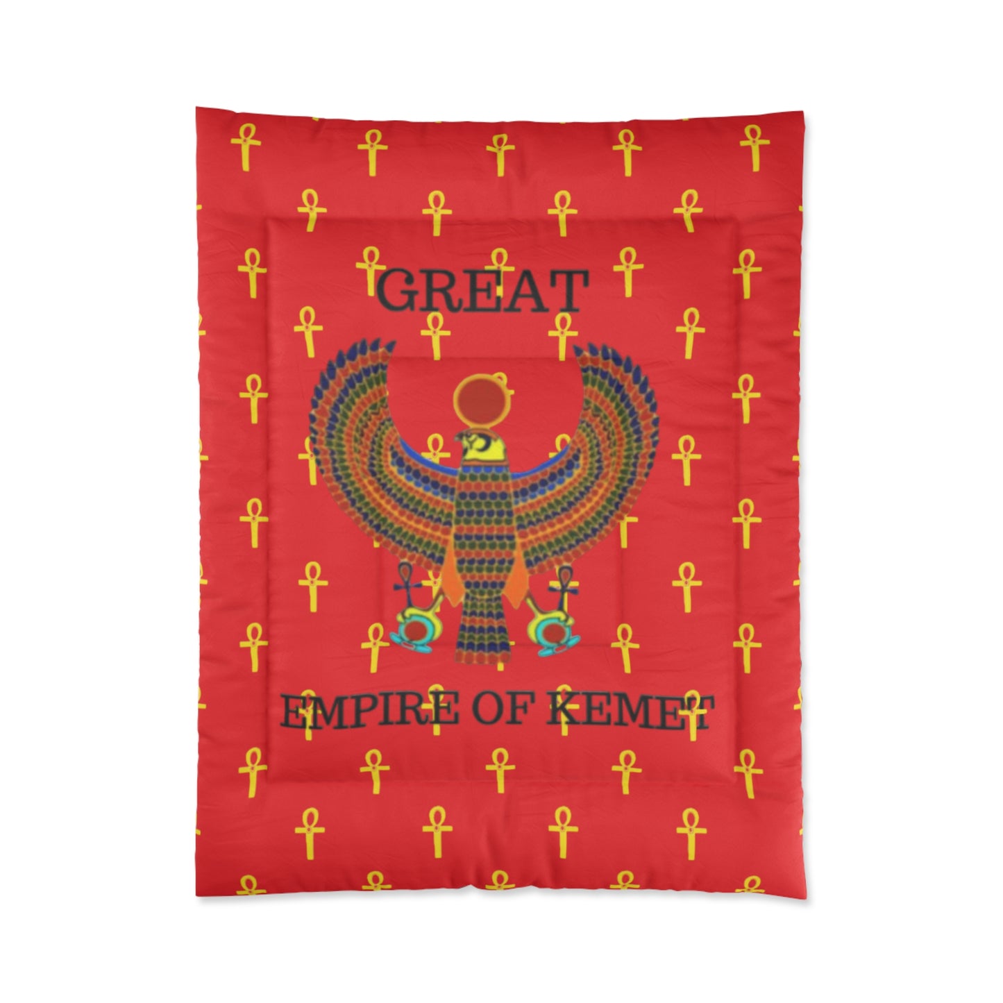 Red Comforter - Great Empire of Kemet Branded | Bold Style, Comfort, and Heritage