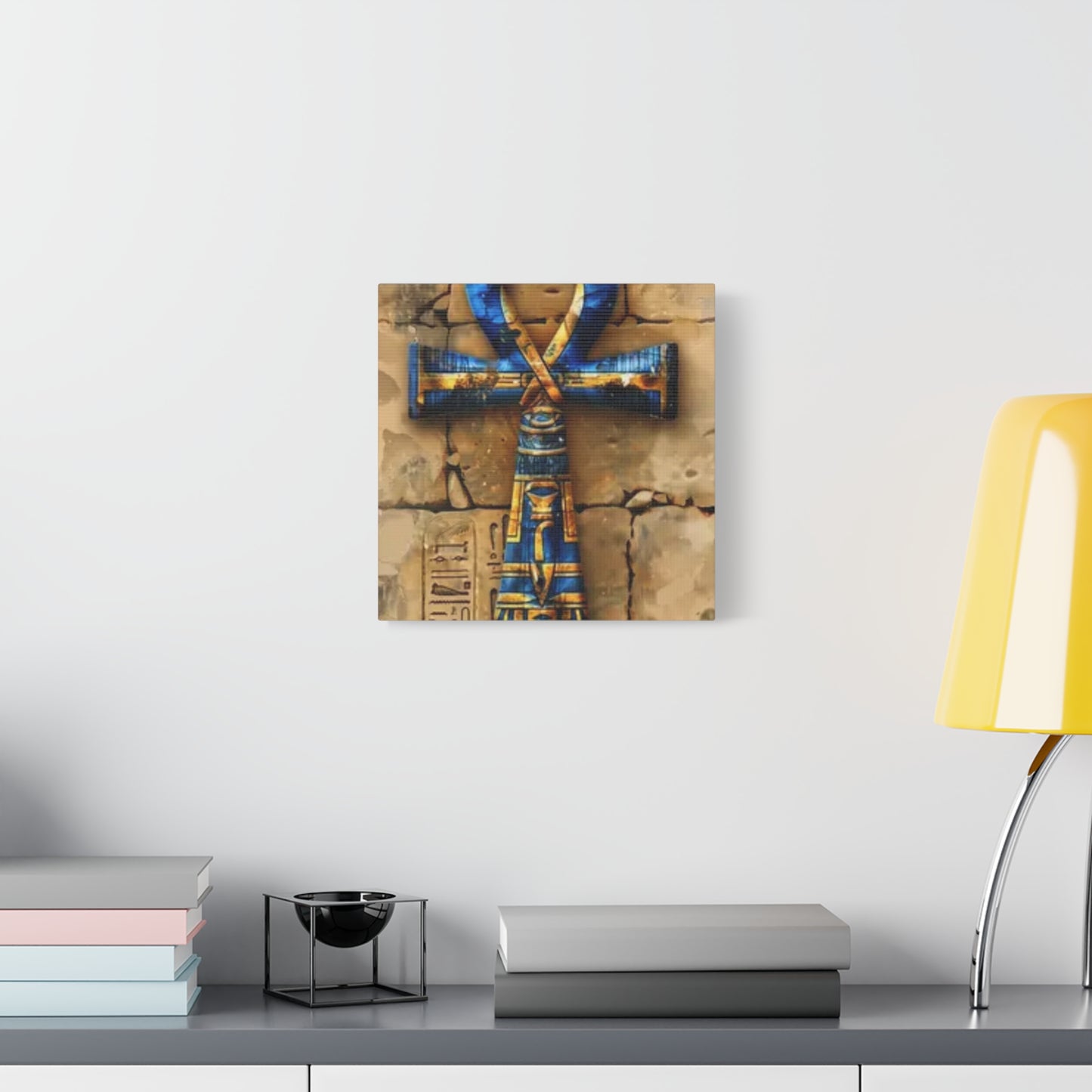 Ankh (Blue) Art Canvas | Symbol of Life and Eternity