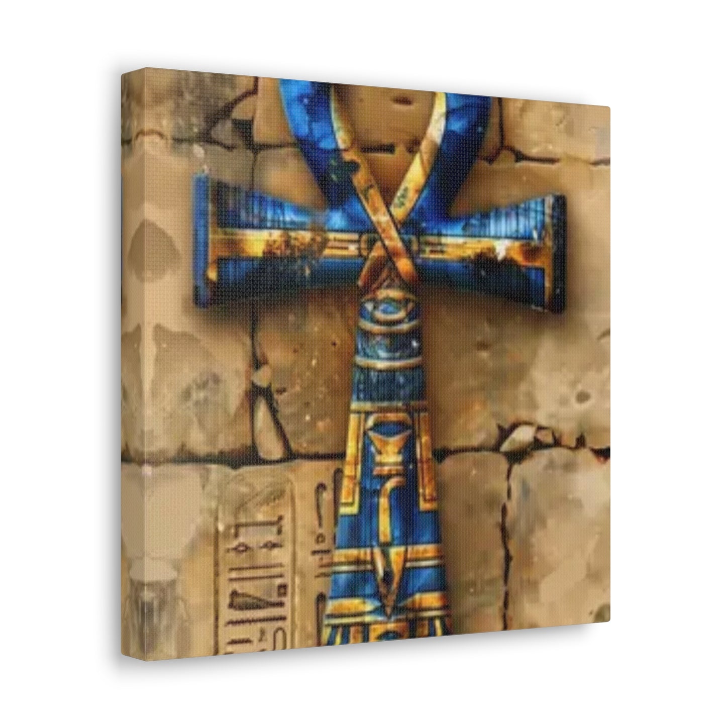 Ankh (Blue) Art Canvas | Symbol of Life and Eternity