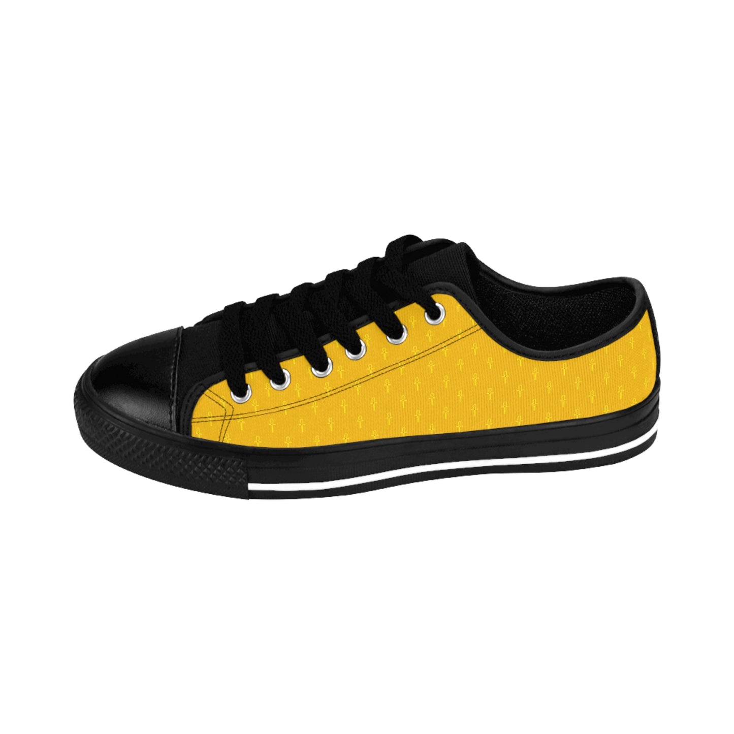 Yellow Men's Sneakers- Great Empire of Kemet Branded | Bold Style, Comfort, and Heritage