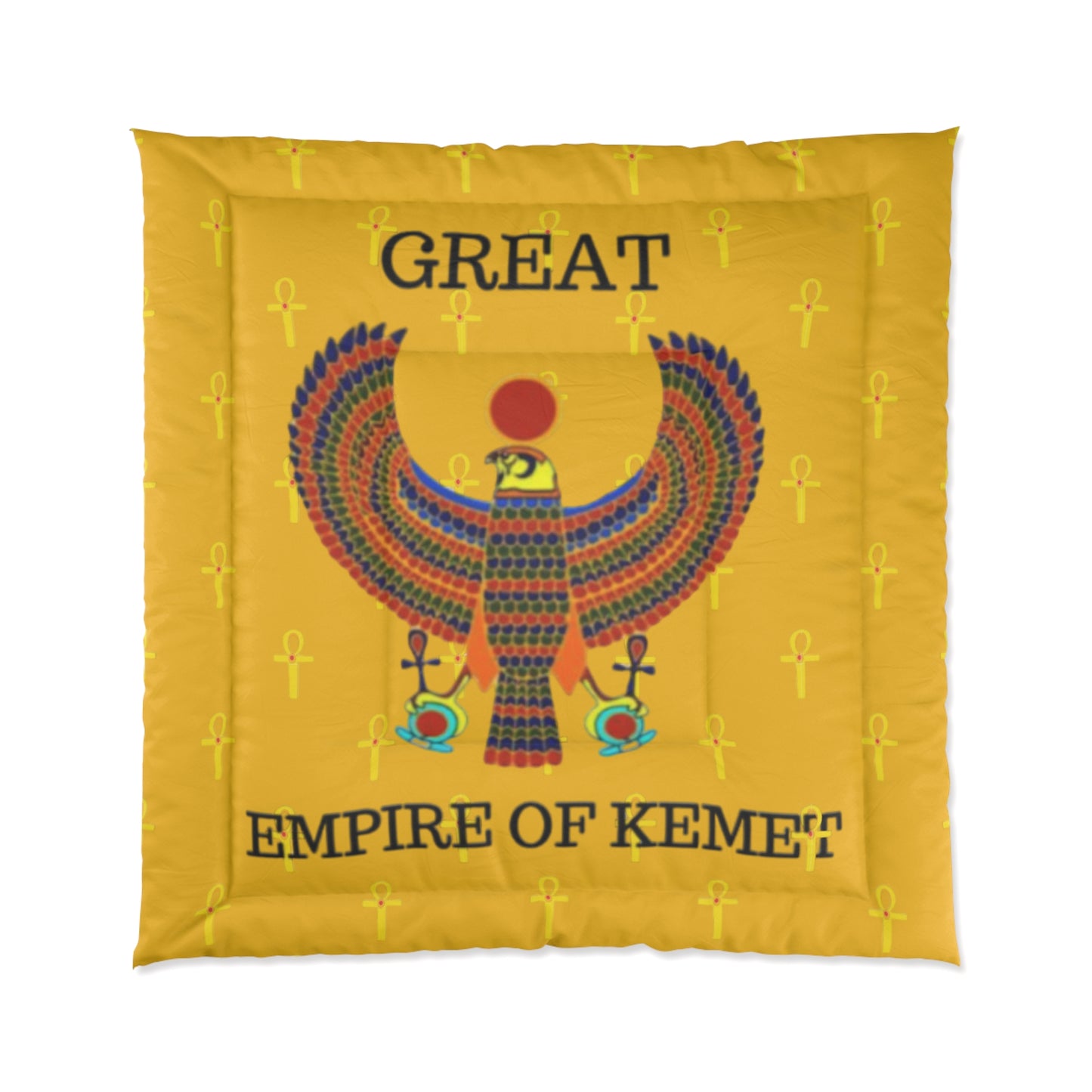 Yellow Comforter Great Empire of Kemet branded