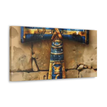 Ankh (Blue) Art Canvas | Symbol of Life and Eternity