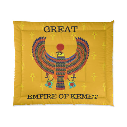 Yellow Comforter Great Empire of Kemet branded