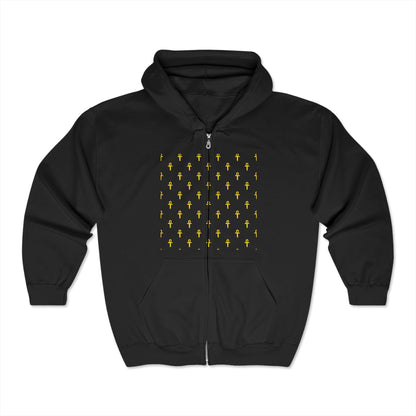 Sweat-shirt à capuche zippé unisexe Heavy Blend™ – Marque Great Empire of Kemet | Style audacieux, confort et héritage