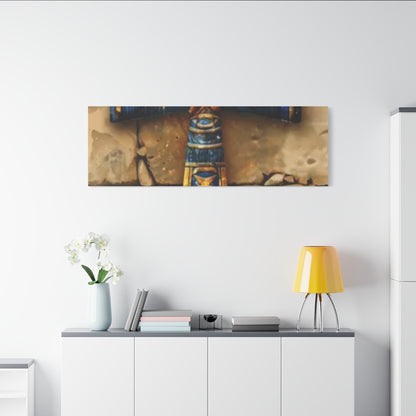 Ankh (Blue) Art Canvas | Symbol of Life and Eternity