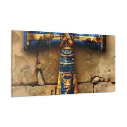 Ankh (Blue) Art Canvas | Symbol of Life and Eternity