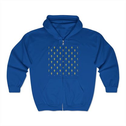 Sweat-shirt à capuche zippé unisexe Heavy Blend™ – Marque Great Empire of Kemet | Style audacieux, confort et héritage