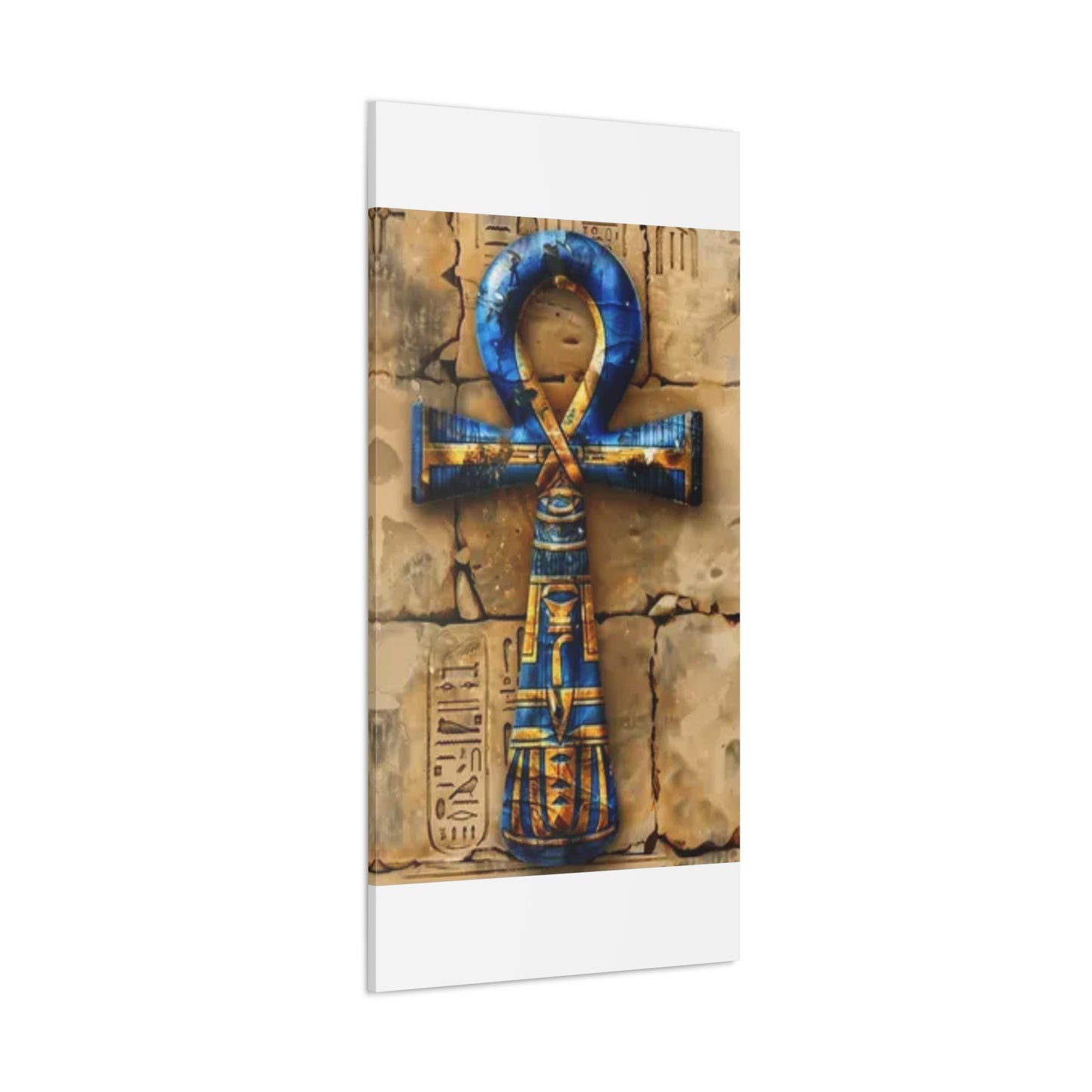 Ankh (Blue) Art Canvas | Symbol of Life and Eternity