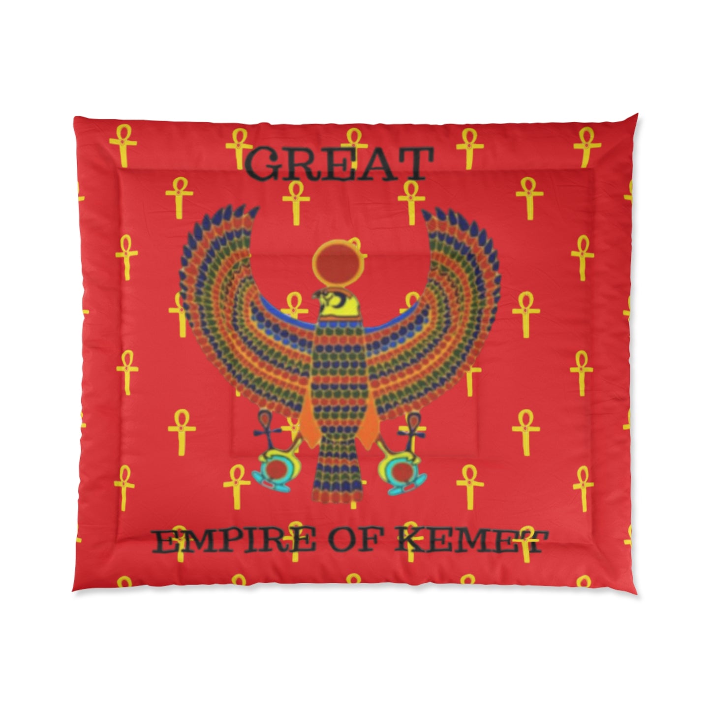 Red Comforter - Great Empire of Kemet Branded | Bold Style, Comfort, and Heritage