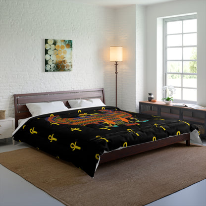 Black Comforter - Great Empire of Kemet Branded | Bold Style, Comfort, and Heritage