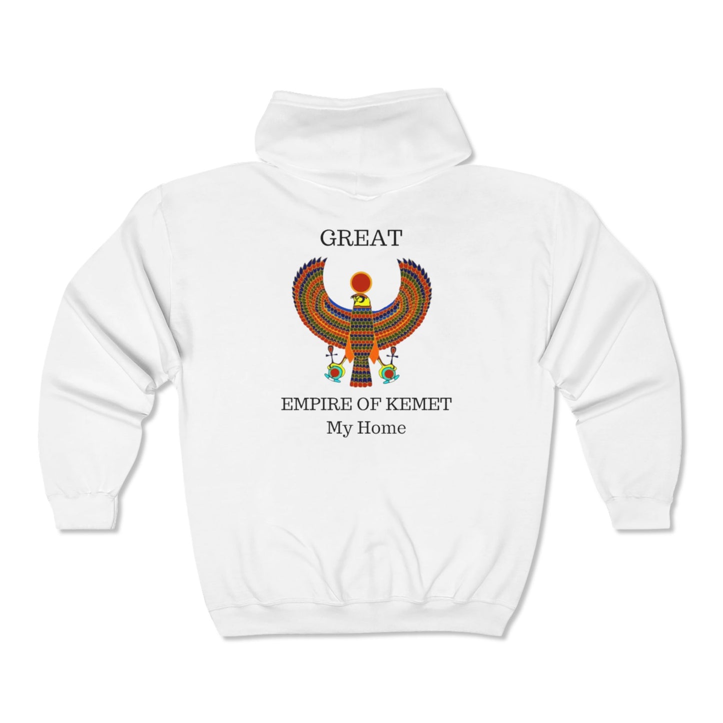 Sweat-shirt à capuche zippé unisexe Heavy Blend™ – Marque Great Empire of Kemet | Style audacieux, confort et héritage